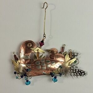 Pilgrim Imports Mamma ve Baby Loon Ornament Christmas Duck Copper
